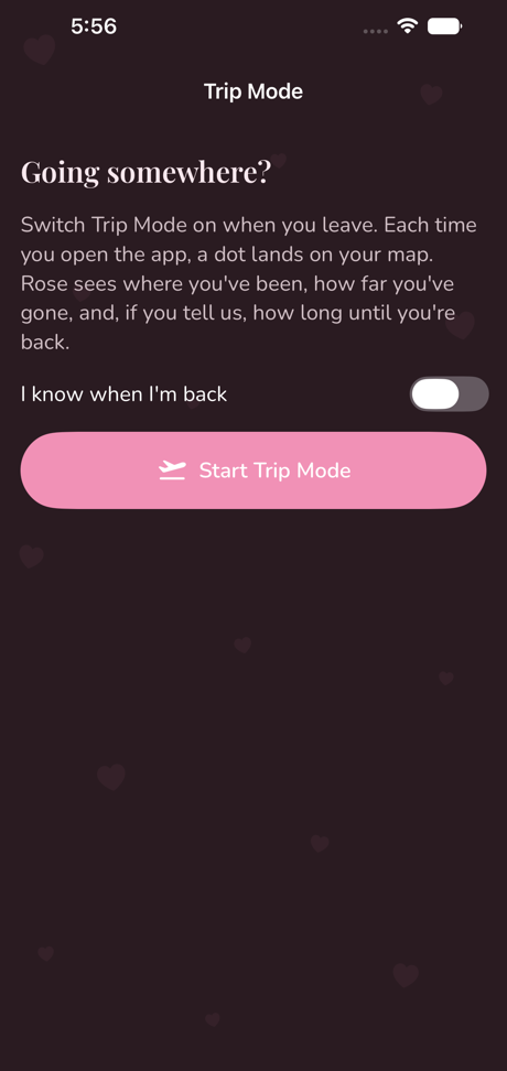 Trip Mode in dark mode