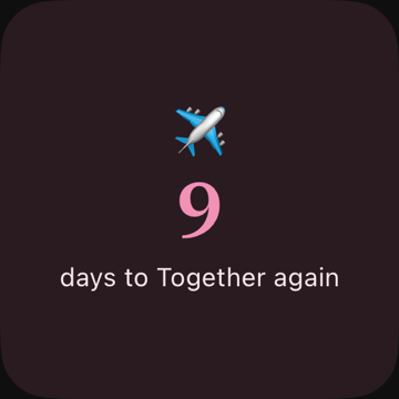 Countdown widget in dark mode